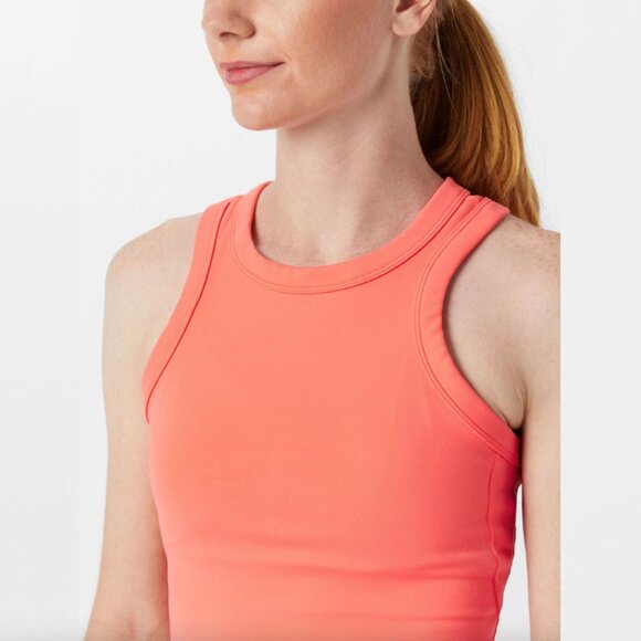 Nike One Fitted Women's Dri-FIT Cropped Tank Top Orange - Picture 3 of 9
